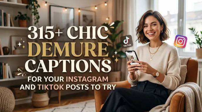 Chic Demure Captions Instagram Tiktok Posts Try