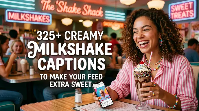 Creamy Milkshake Captions Make Feed Extra Sweet