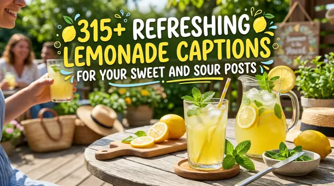 Refreshing Lemonade Captions Sweet Sour Posts