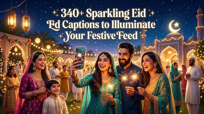 Sparkling Eid Captions Illuminate Festive Feed