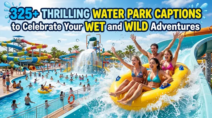 Thrilling Water Park Captions Celebrate Wet Wild Adventures